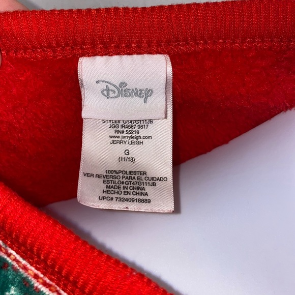 Disney Mickey Mouse Reindeer Christmas Girls Sweater Size L  (11-13) - Picture 5 of 8